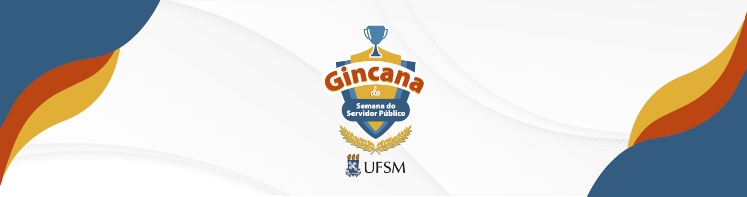 Banner branco com emblema e texto: Gincana da Semana do Servidor Público 2021