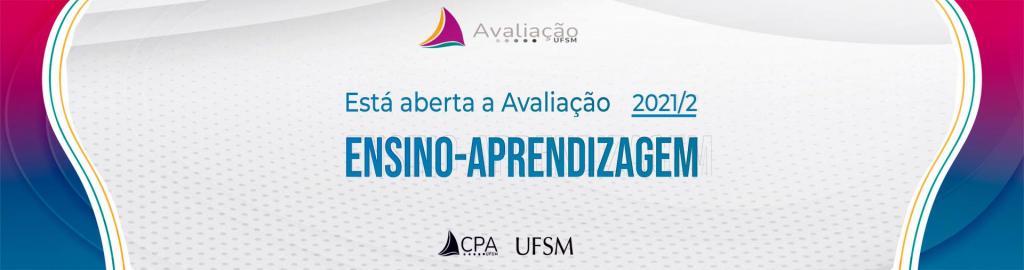 Banner branco com ondas roxas e azuir e texto: Está aberta a Avaliação de Ensino-Aprendizagem