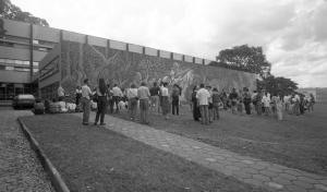 Inauguração de Mural no Teatro Caixa Preta do CAL