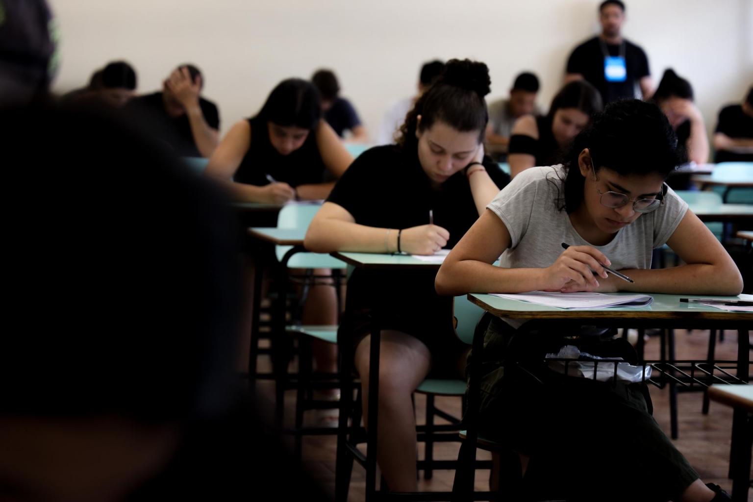 1º dia de provas do Vestibular (Foto: Paulo Baraúna)