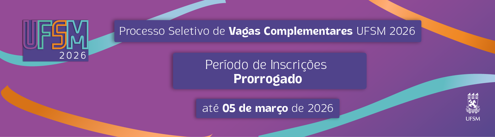 banner colorido com o texto prorrogação das das inscrições para o edital de vagas complementares até 5 de março