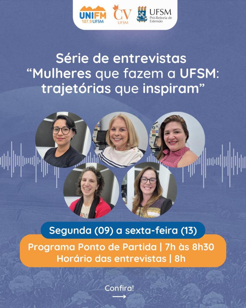 Cartaz de divulgação da série de entrevistas.