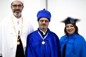 luciano schuhc, jorge audy, martha adaime na entrega de doutor honoris causa a jorge audy