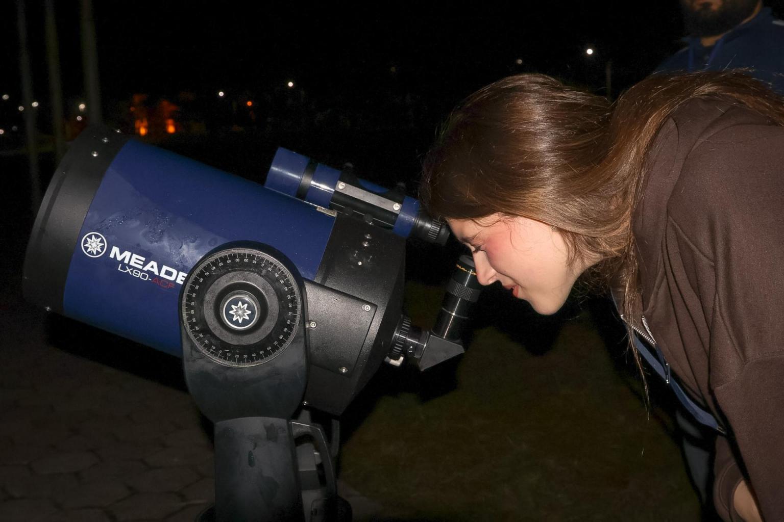 Observação da "Lua azul" (Foto: Mathias Ilnicki)