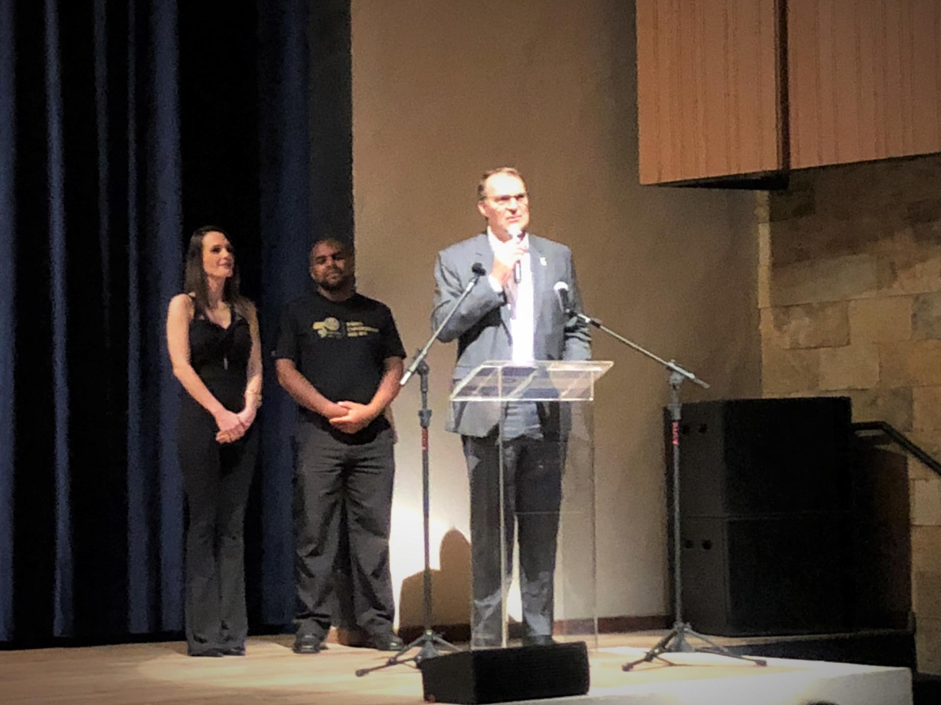 A abertura do evento foi realizada pelo Reitor da UFSM, Prof. Paulo Afonso Burmann