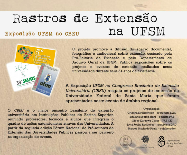Exposição UFSM no Congresso Brasileiro de Extensão Universitária (CBEU)