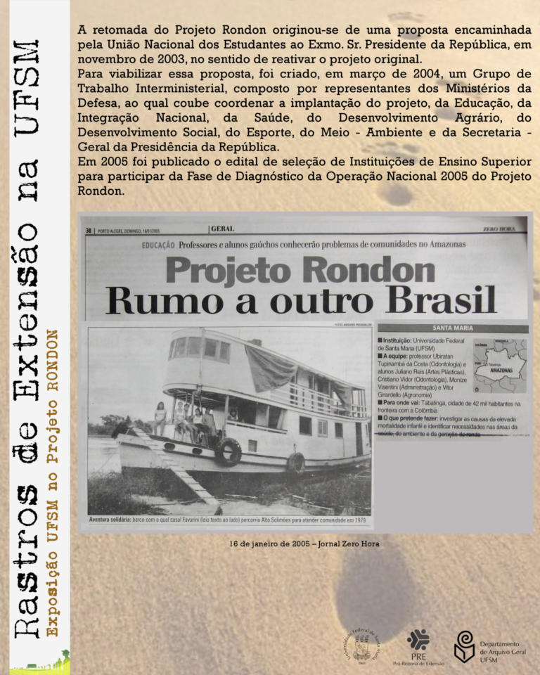 Exposição UFSM no Projeto Rondon