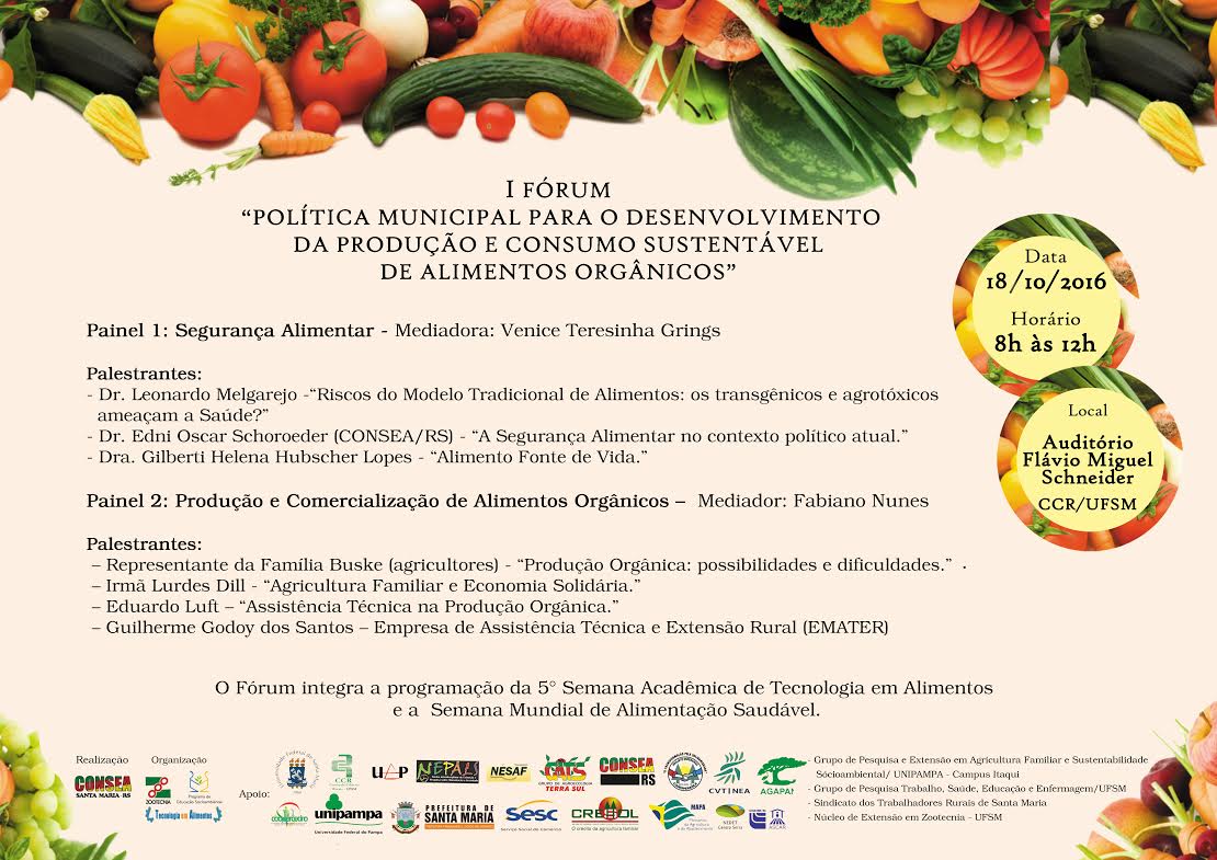 FÓRUM ORGÂNICOS CARTAZ