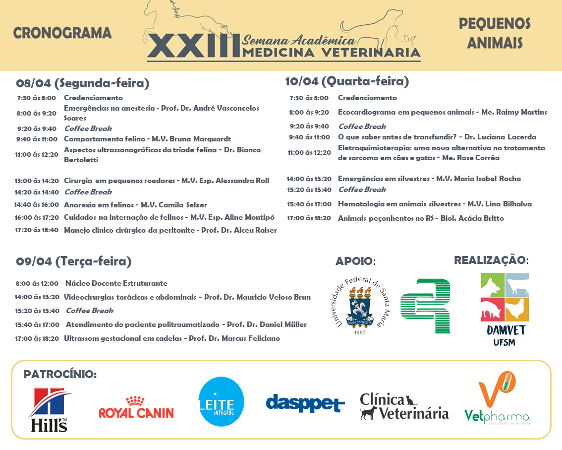 XXIII Semana Acadêmica da Medicina Veterinária – CCR