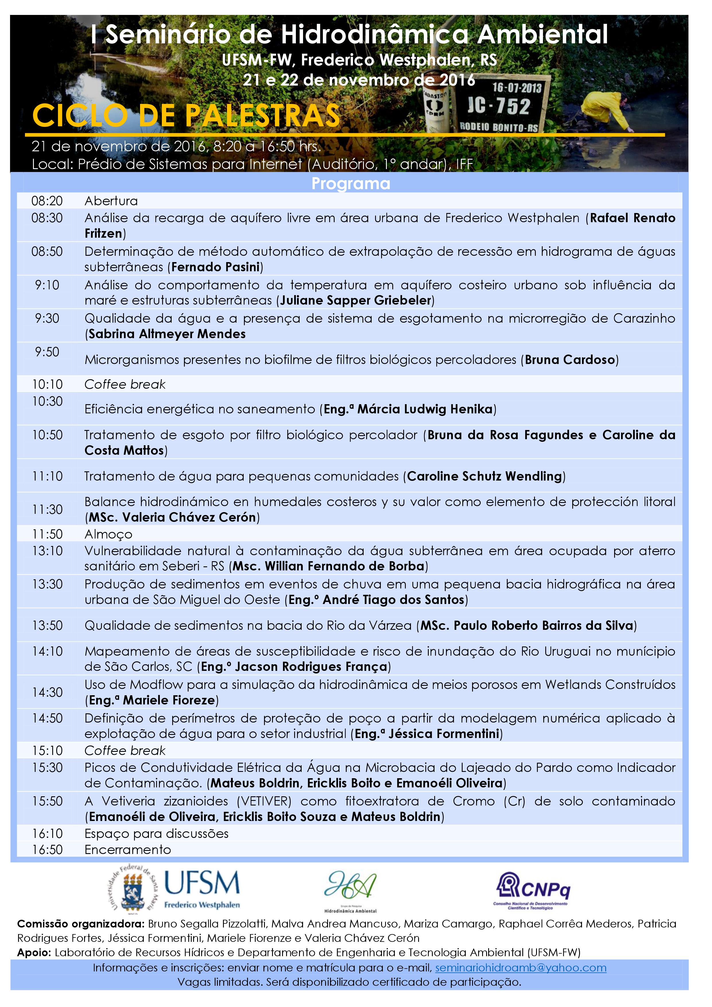 programa do dia 21