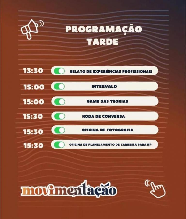 Mov programação tarde