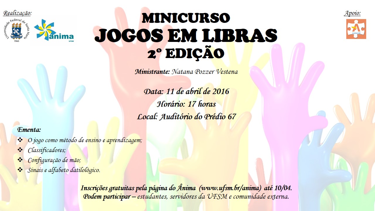 Jogos em Libras cartaz imagem