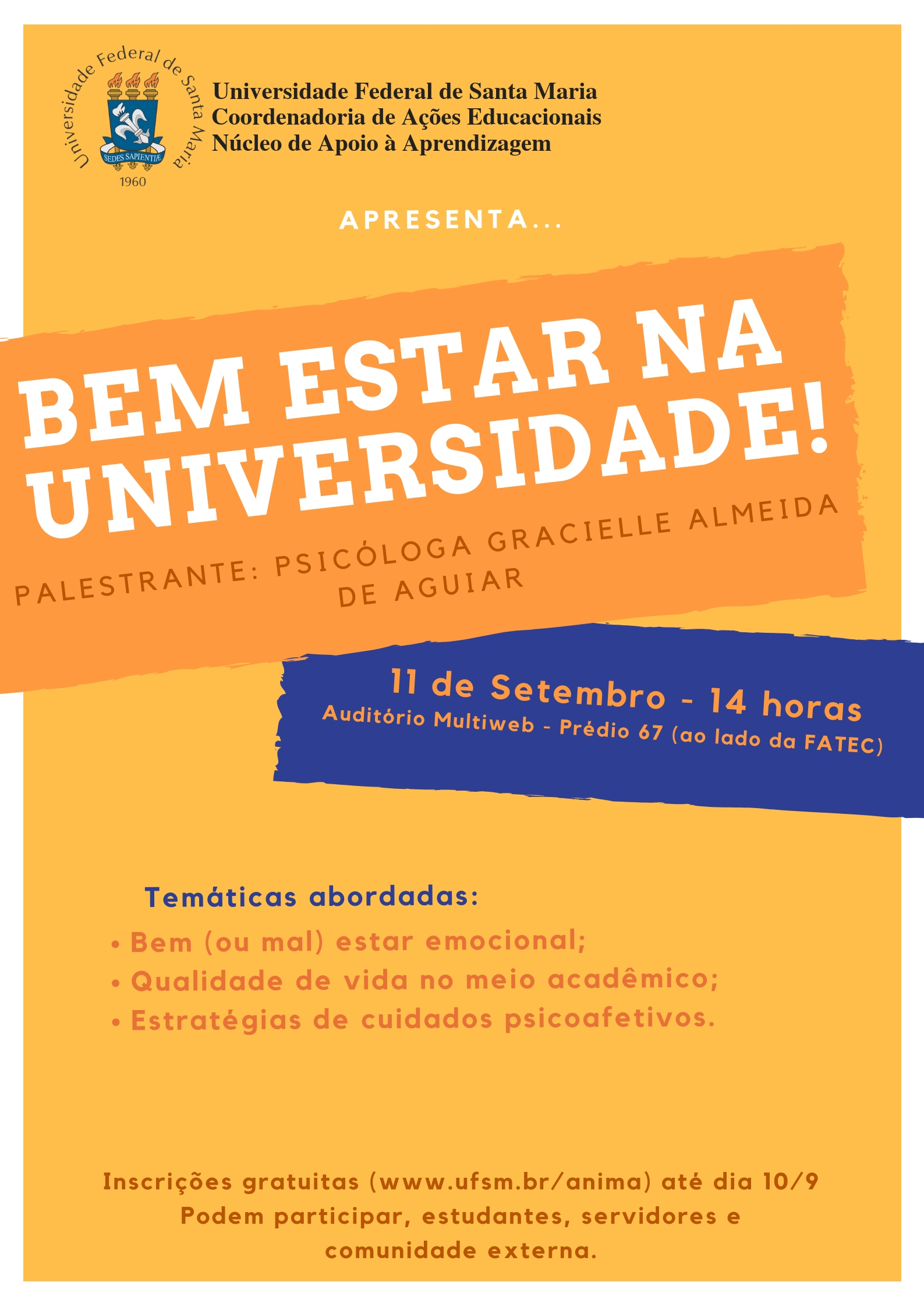 Bem estar na universidade