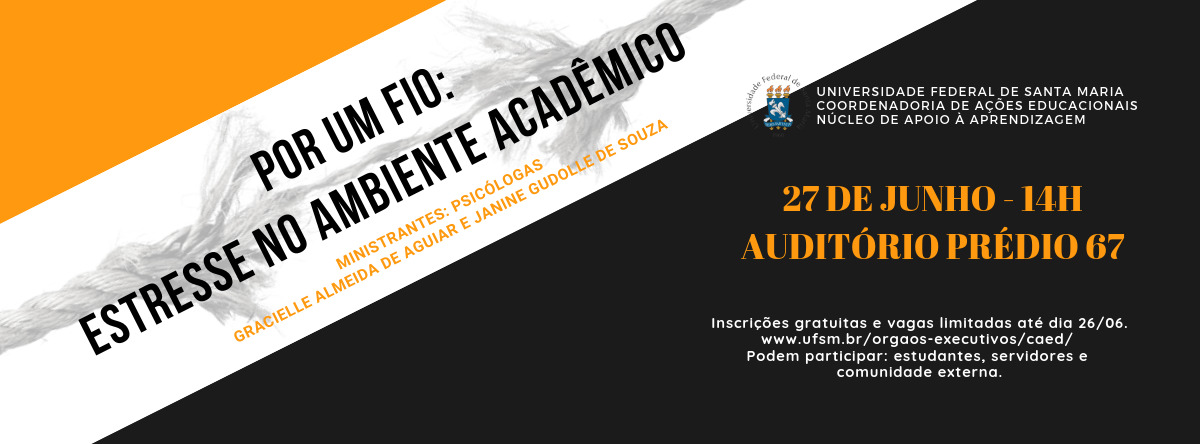 Cartaz Curso “Por um fio: estresse no meio acadêmico