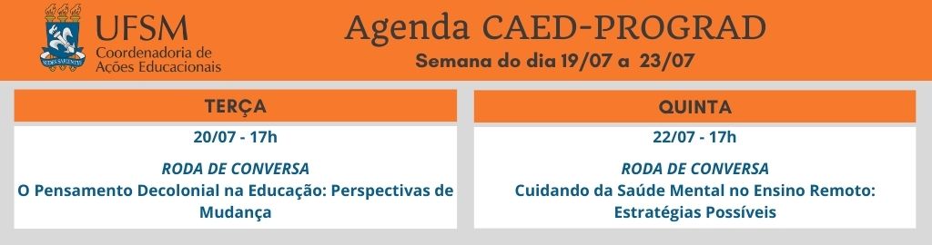 Cartaz com tabela contendo as informações dos eventos descritos na notícia