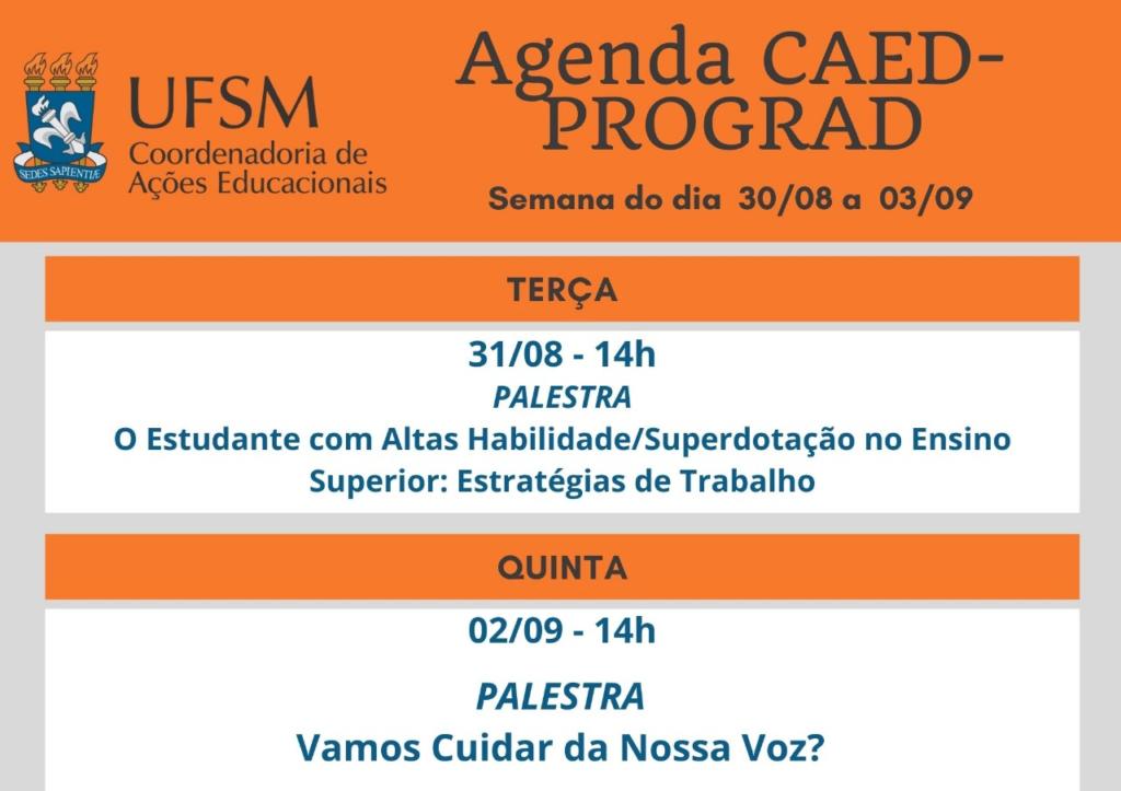 tabela com a programação detalhada na notícia 