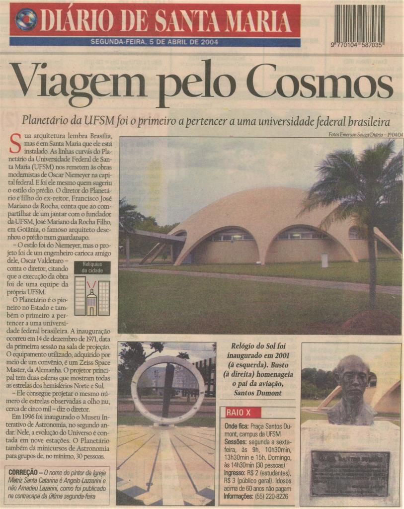 Diário de Santa Maria. 05 de abril de 2004.