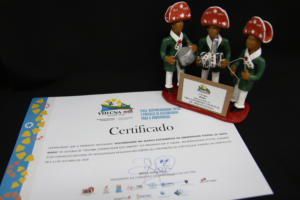 Certificado premiação 1° lugar VIII CNA banner Projeto Retalhos