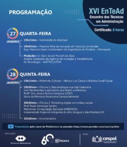 Programação do XVI EnTeAd