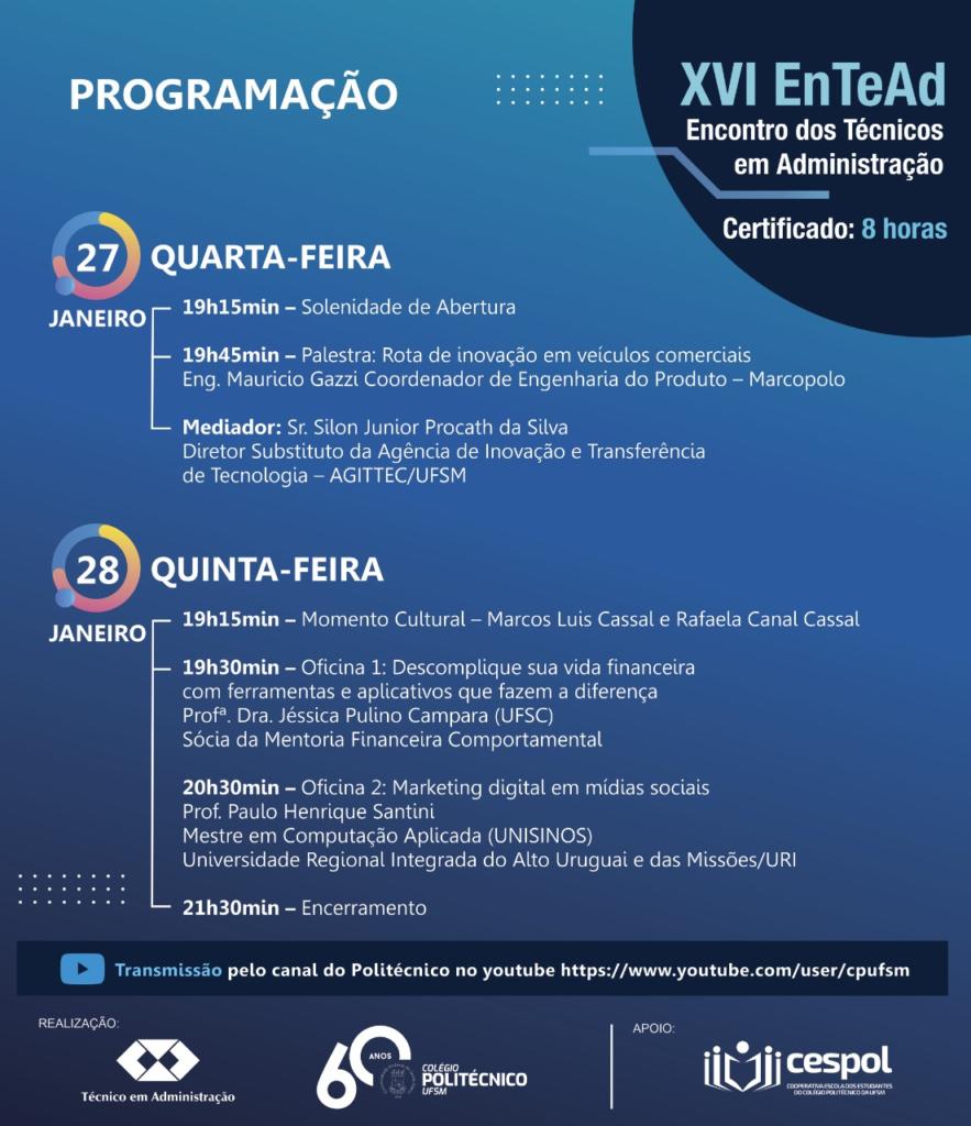 Programação do XVI EnTeAd