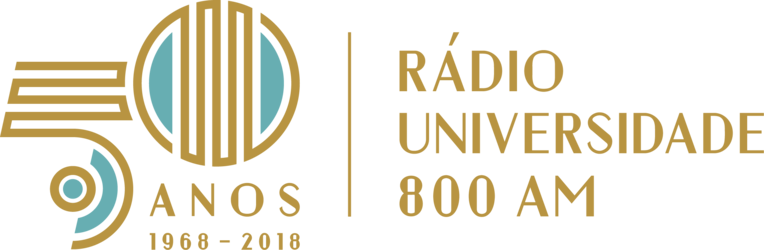Selo comemorativo do cinquenten&aacute;rio da R&aacute;dio Universidade AM