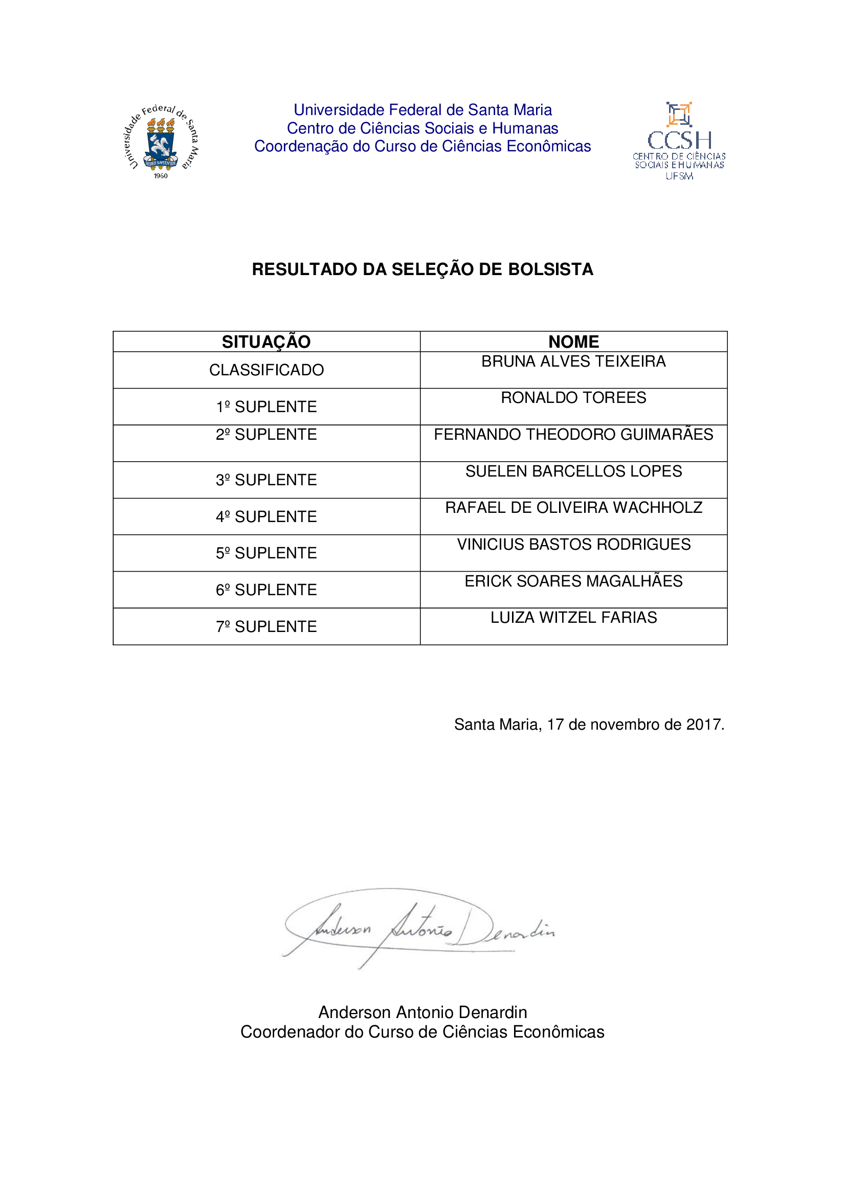 RESULTADO BOLSISTAS SELECIONADOS