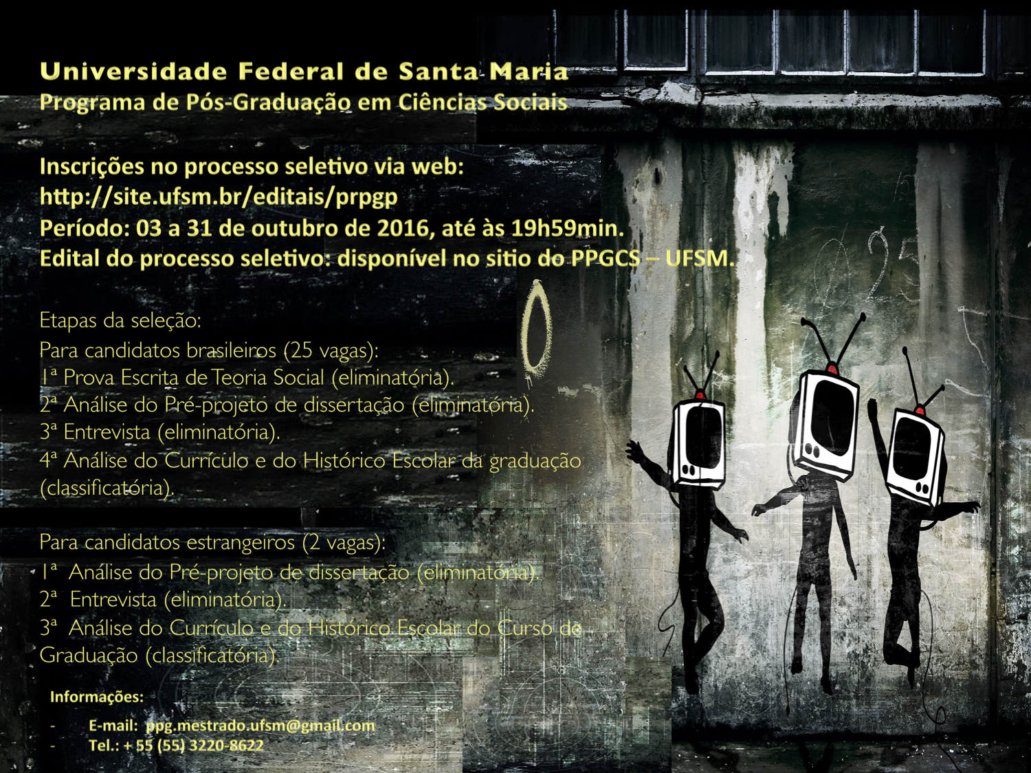 Cartaz 2016 - Difugao edital seleo Mestrado 2016-2