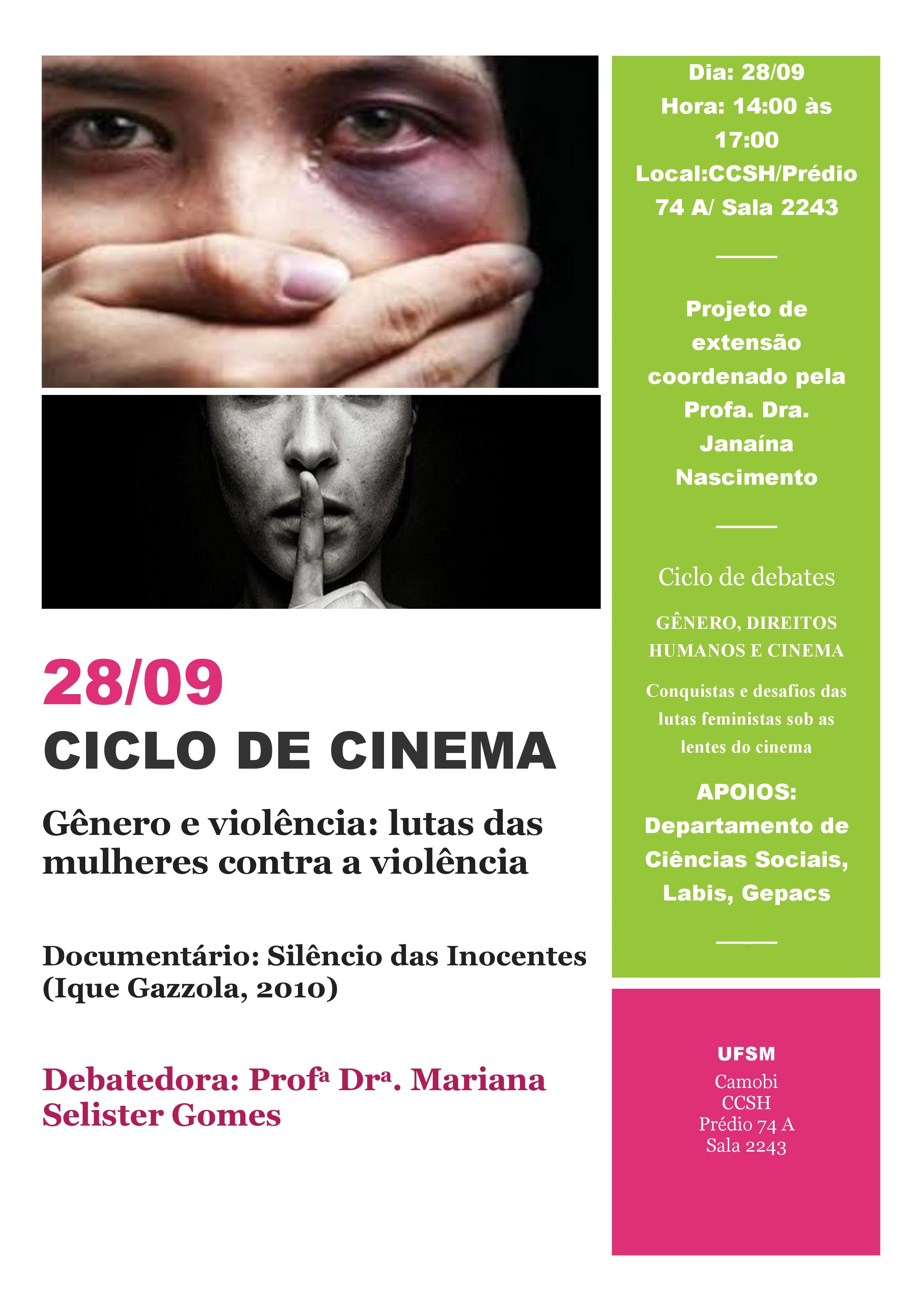 Cartaz Mariana 28 set ciclo cinema