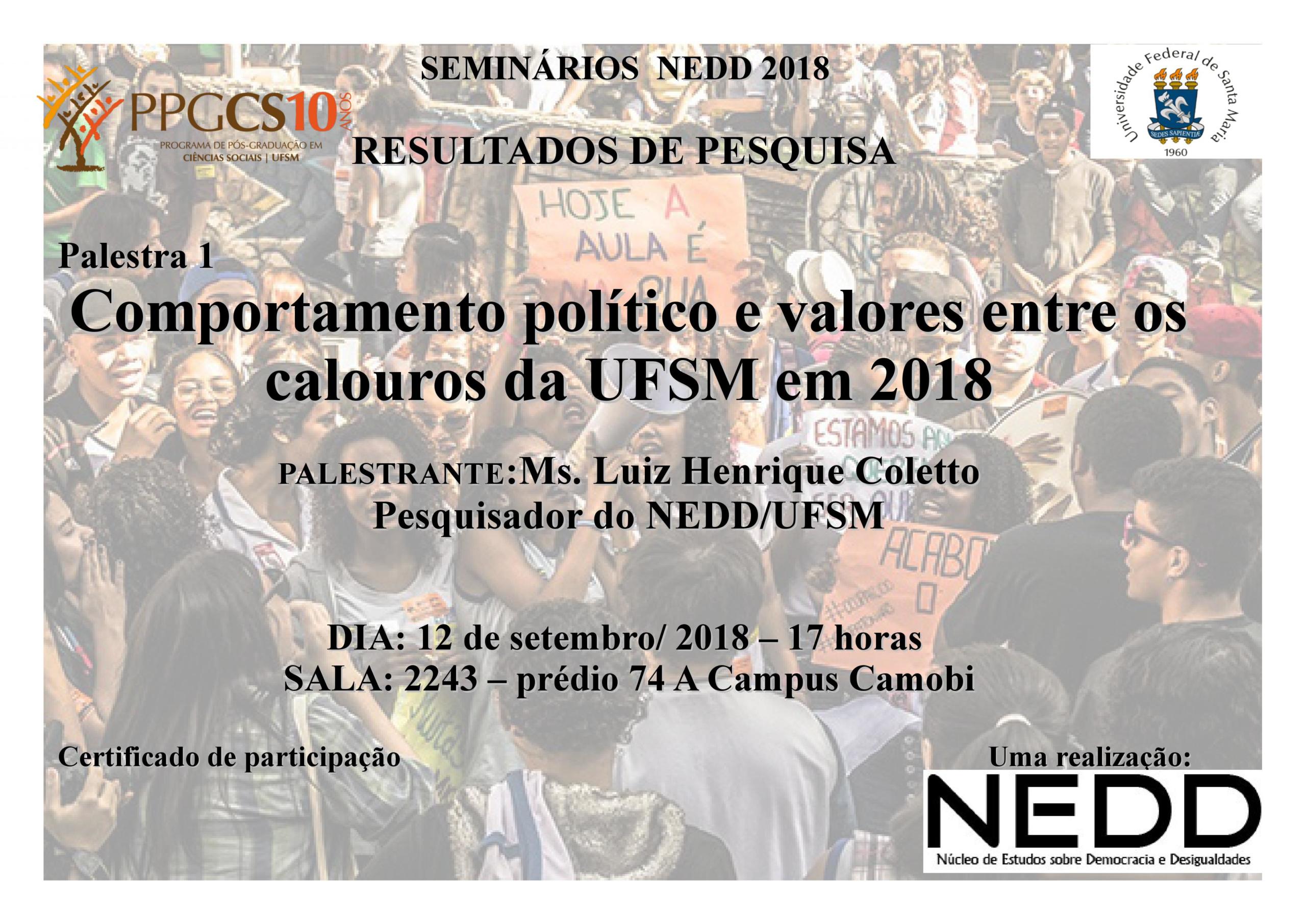 Seminarios NEDD 12 set 2018