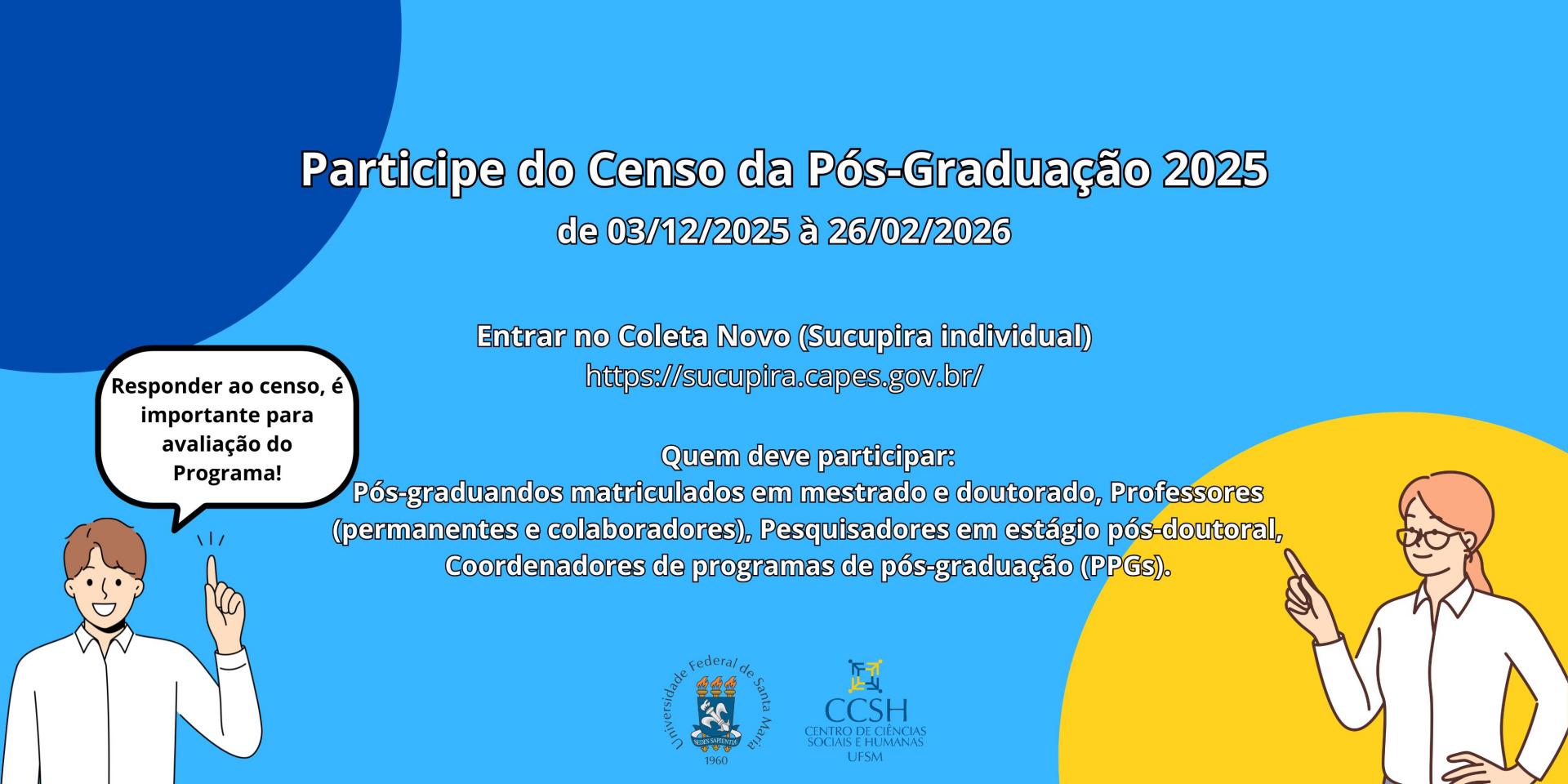 Banner Partcipe do censo da pós-graduação 2025