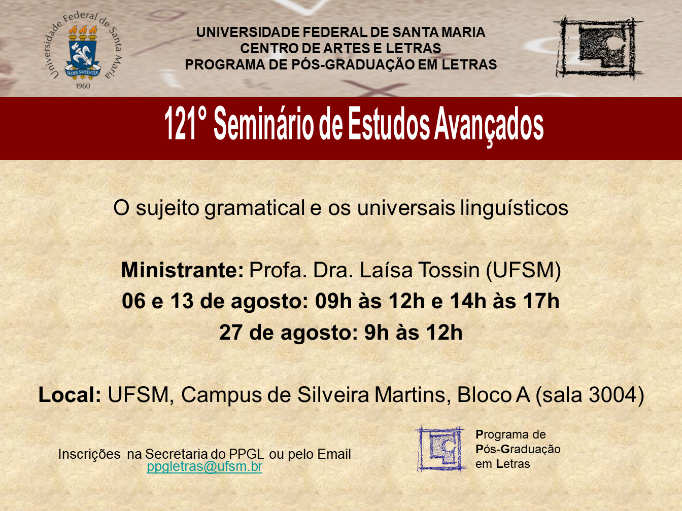 121 Seminário de Estudos Avançados