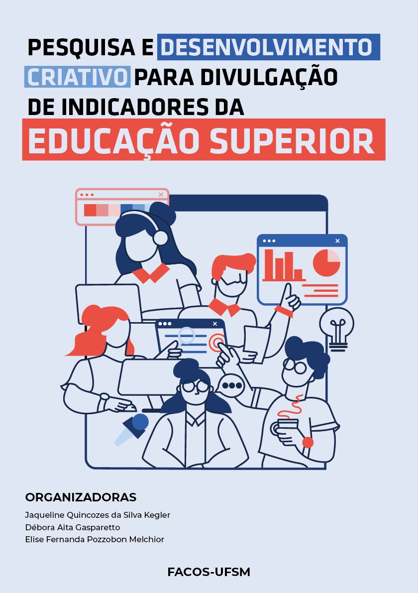 Capa do livro Pesquisa e Desenvolvimento Criativo para divulgação de Indicadores da Educação Superior