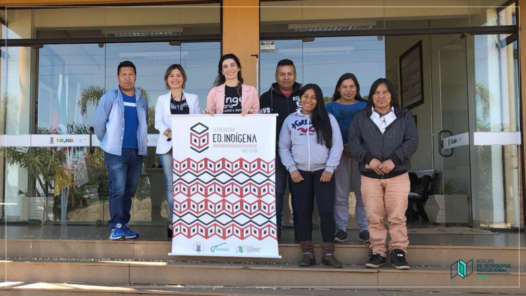 Educação Indígena - alunos no polo de Tapejara