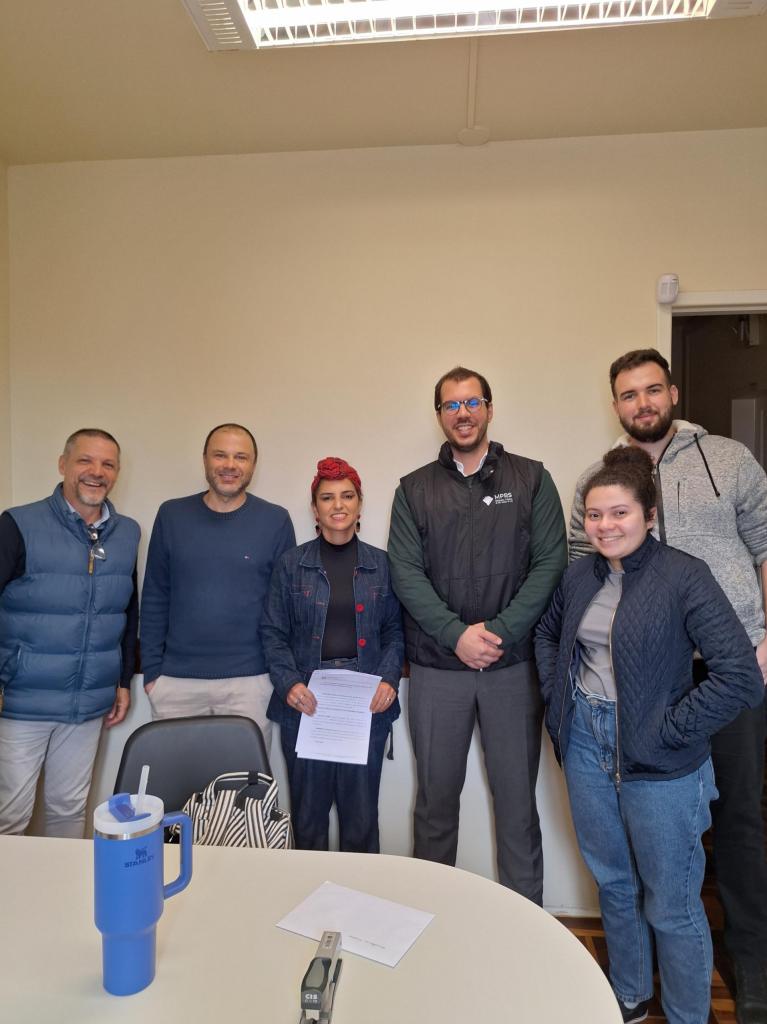 Reunião realizada junto com o MPE do município de Caçapava do Sul para tratar acerca das comunidades quilombolas do município. (04/06/2025)