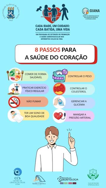 8 passos para a saúde coração