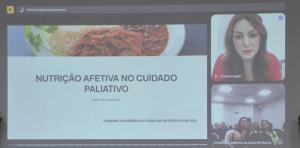 Palestra on line: Nutrição Afetiva no Cuidado Paliativo. Palestrante: Nutricionista Mestra Etielle Sonaglio