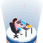 A person working in an office
