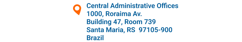Central Administrative Offices 1000, Roraima Av. Building 47, Room 739 Santa Maria, RS 97105-900 Brazil