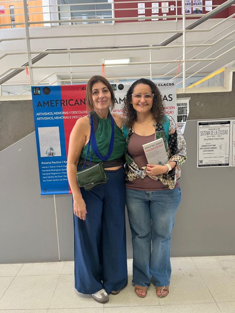 Profª Dra. Flávia Pedrosa Vasconcelos com  Profª Dra. Karina Bidaseca