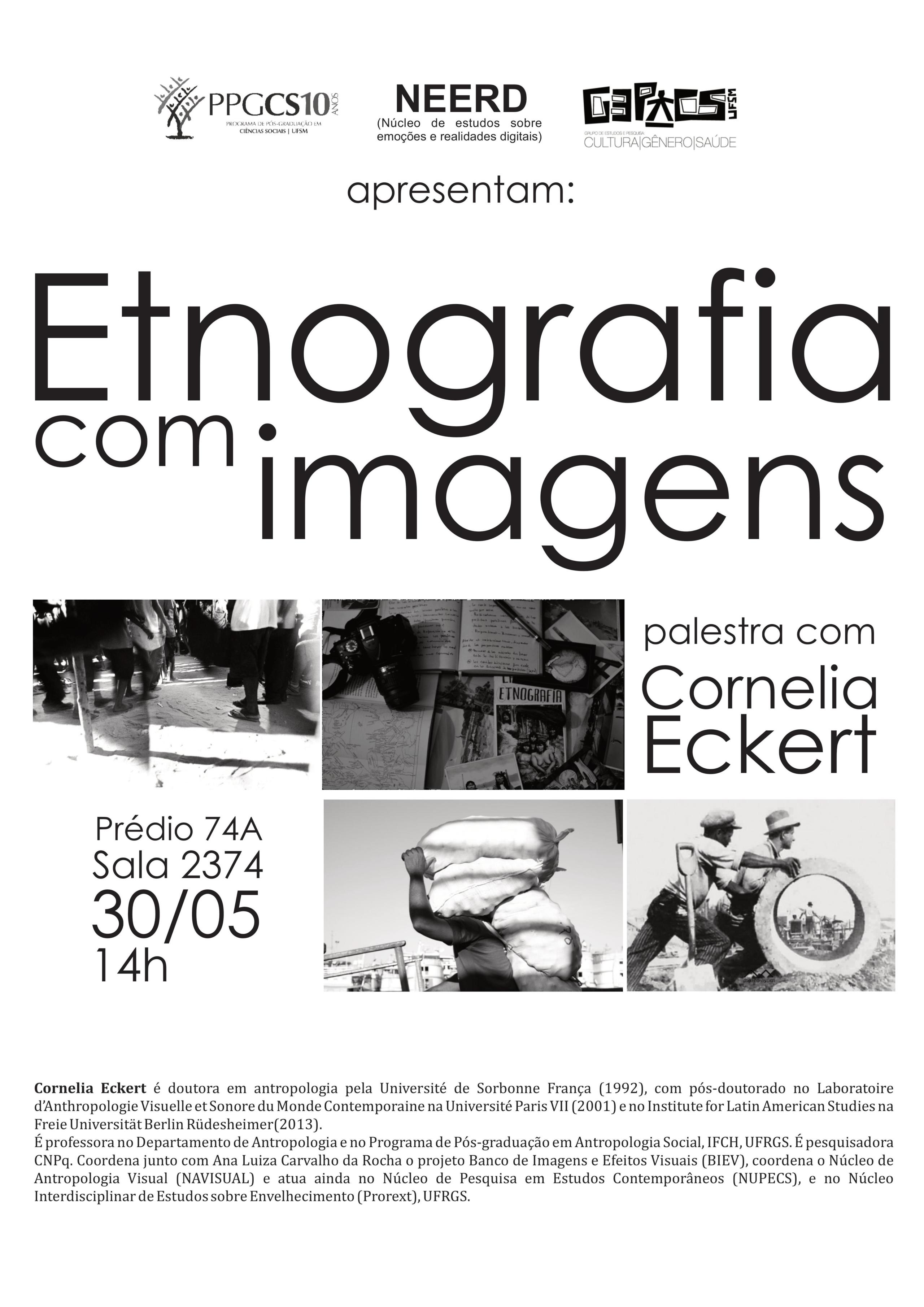 Palestra Etnografia com imagens Cornelia Eckert