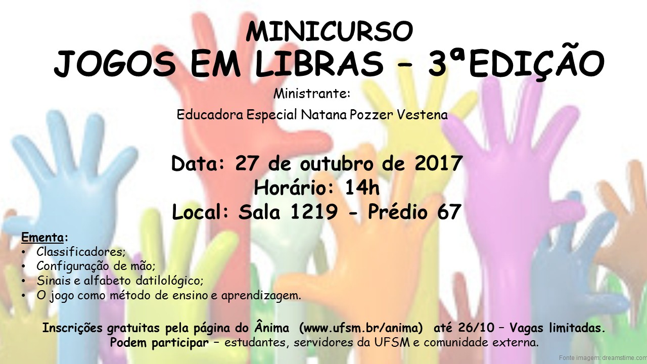 cartaz Jogos em libras