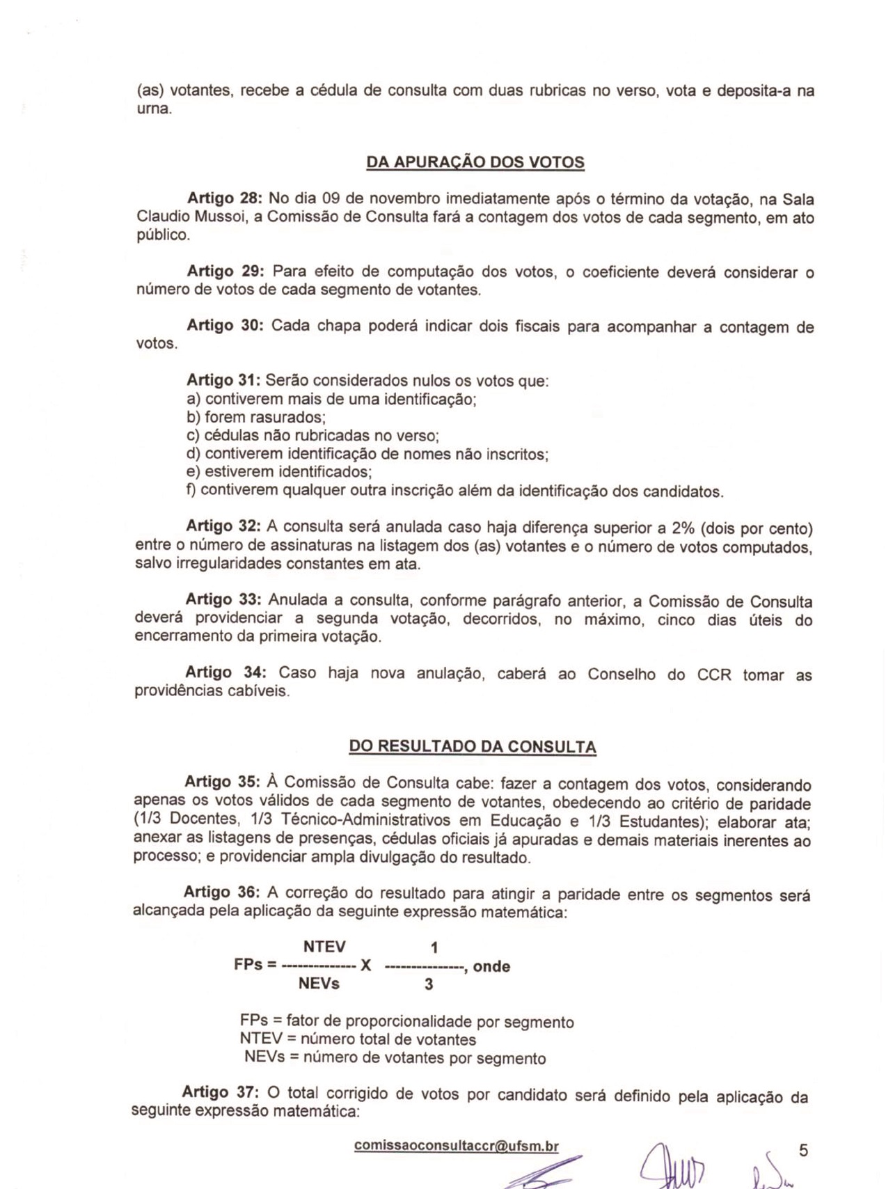 Regimento Consulta 5