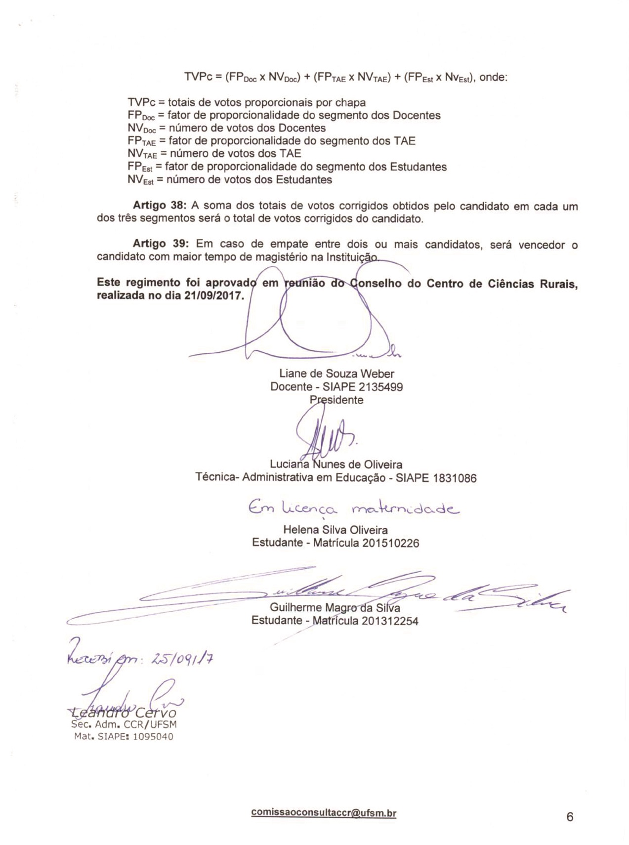 Regimento Consulta 6