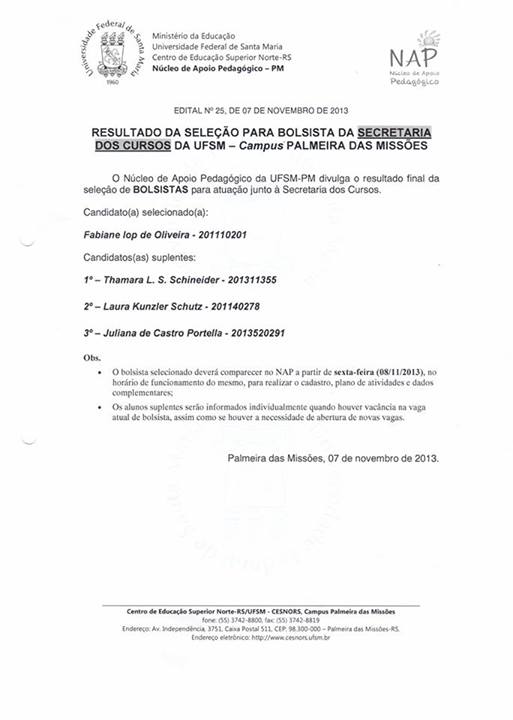 resultado sec cursos