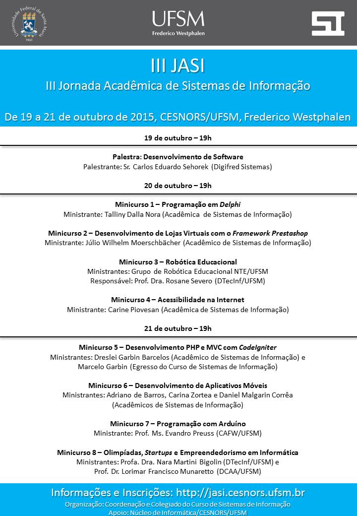 Cartaz III JASI 2015 atualizado