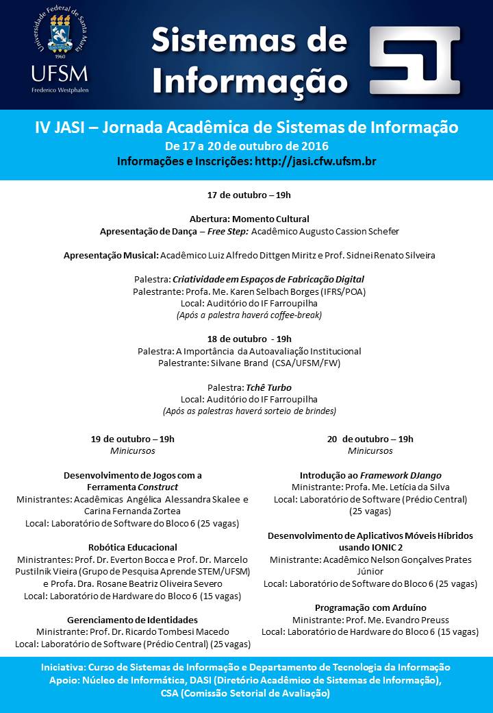 Pre-divulgacao IV JASI - com minicursos 2