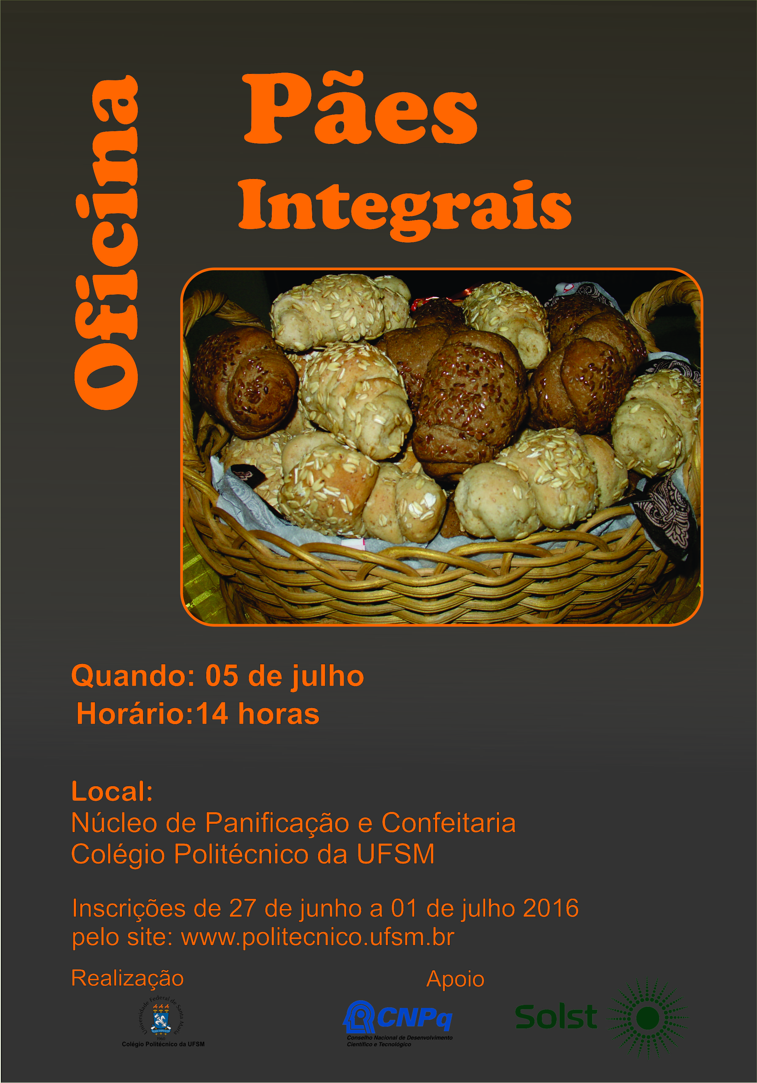 Cartaz Oficina paes integrais