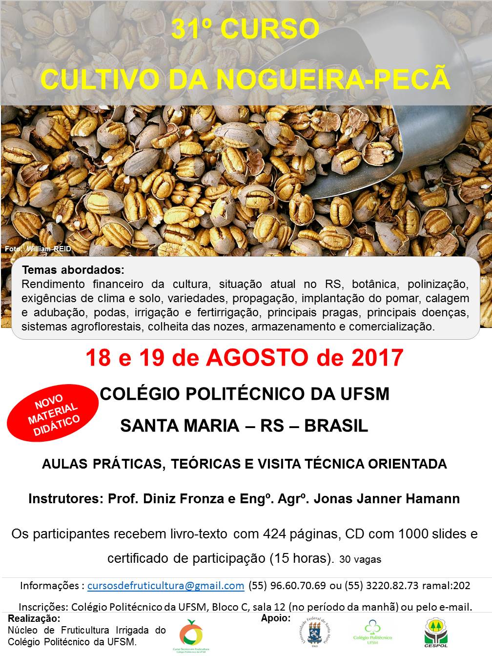 Cartaz 31 curso de nogueira 11 E 12 DE AGOSTO 2017